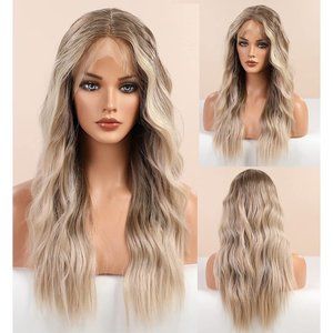 Ombre Dirty Blonde T Part Lace Front Wigs